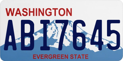 WA license plate ABI7645