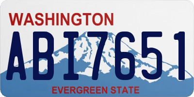 WA license plate ABI7651
