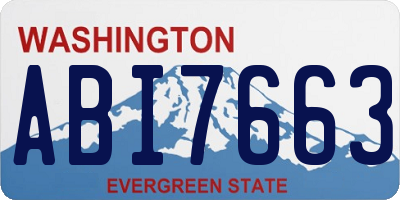 WA license plate ABI7663