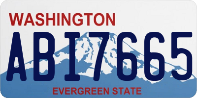 WA license plate ABI7665