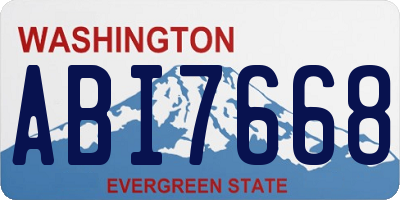 WA license plate ABI7668