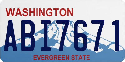 WA license plate ABI7671