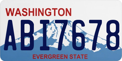 WA license plate ABI7678