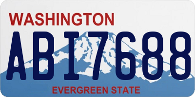 WA license plate ABI7688