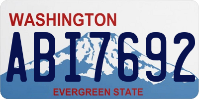 WA license plate ABI7692