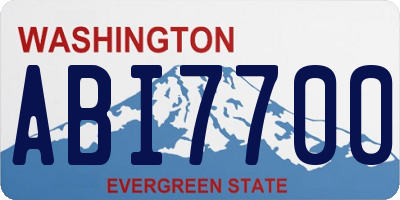 WA license plate ABI7700