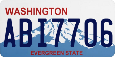 WA license plate ABI7706