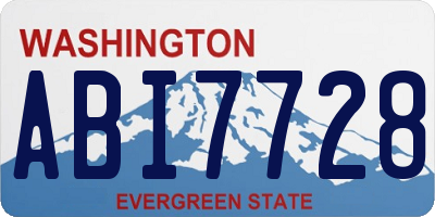 WA license plate ABI7728