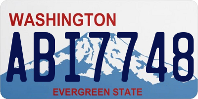 WA license plate ABI7748