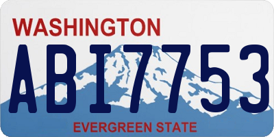 WA license plate ABI7753