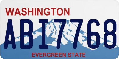 WA license plate ABI7768