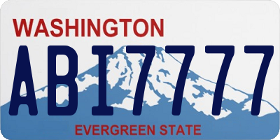 WA license plate ABI7777