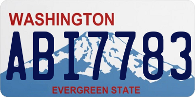 WA license plate ABI7783