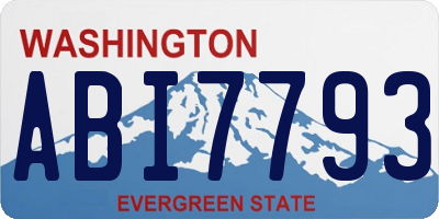 WA license plate ABI7793