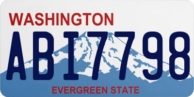 WA license plate ABI7798