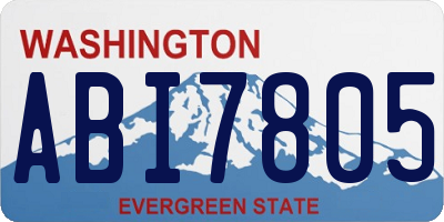 WA license plate ABI7805