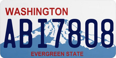 WA license plate ABI7808