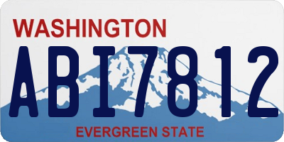 WA license plate ABI7812