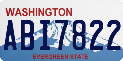 WA license plate ABI7822