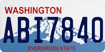 WA license plate ABI7840