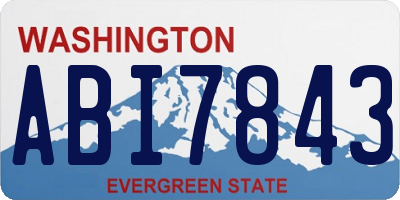 WA license plate ABI7843