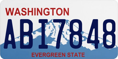 WA license plate ABI7848