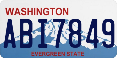 WA license plate ABI7849