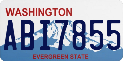 WA license plate ABI7855