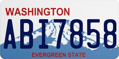 WA license plate ABI7858
