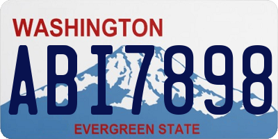 WA license plate ABI7898