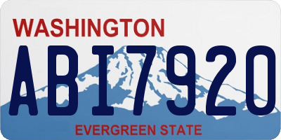 WA license plate ABI7920