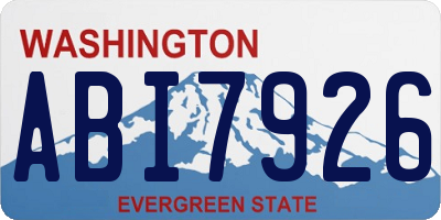 WA license plate ABI7926