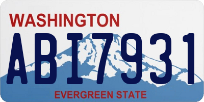 WA license plate ABI7931