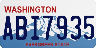 WA license plate ABI7935