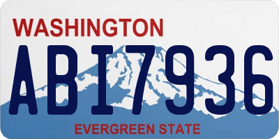 WA license plate ABI7936