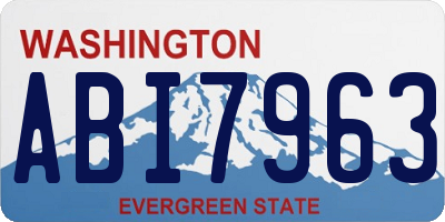 WA license plate ABI7963