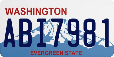 WA license plate ABI7981