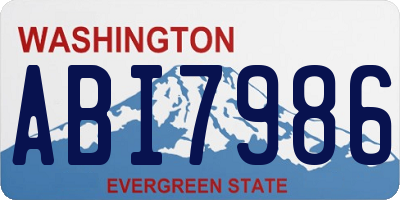 WA license plate ABI7986