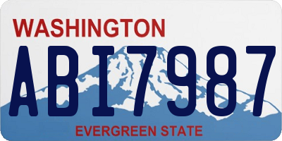WA license plate ABI7987