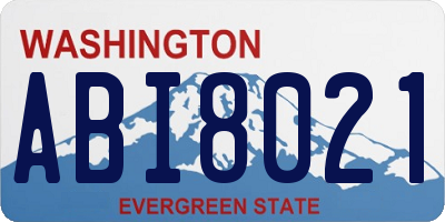 WA license plate ABI8021