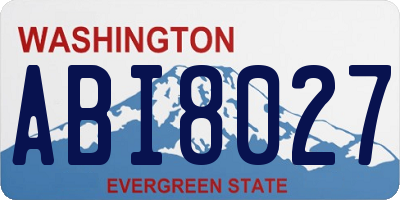 WA license plate ABI8027