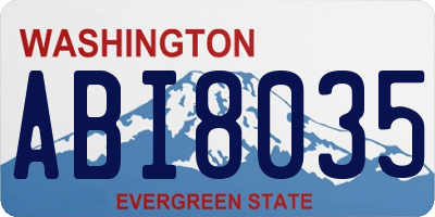WA license plate ABI8035