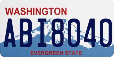 WA license plate ABI8040