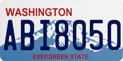 WA license plate ABI8050