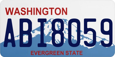 WA license plate ABI8059