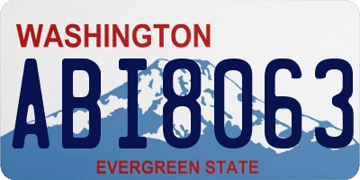 WA license plate ABI8063
