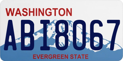 WA license plate ABI8067
