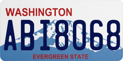 WA license plate ABI8068