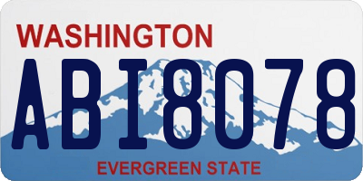 WA license plate ABI8078