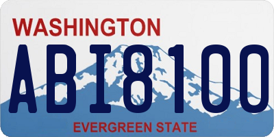 WA license plate ABI8100